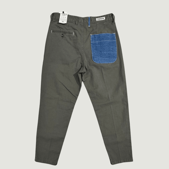 Pantalone Berna verde  tasca jeans