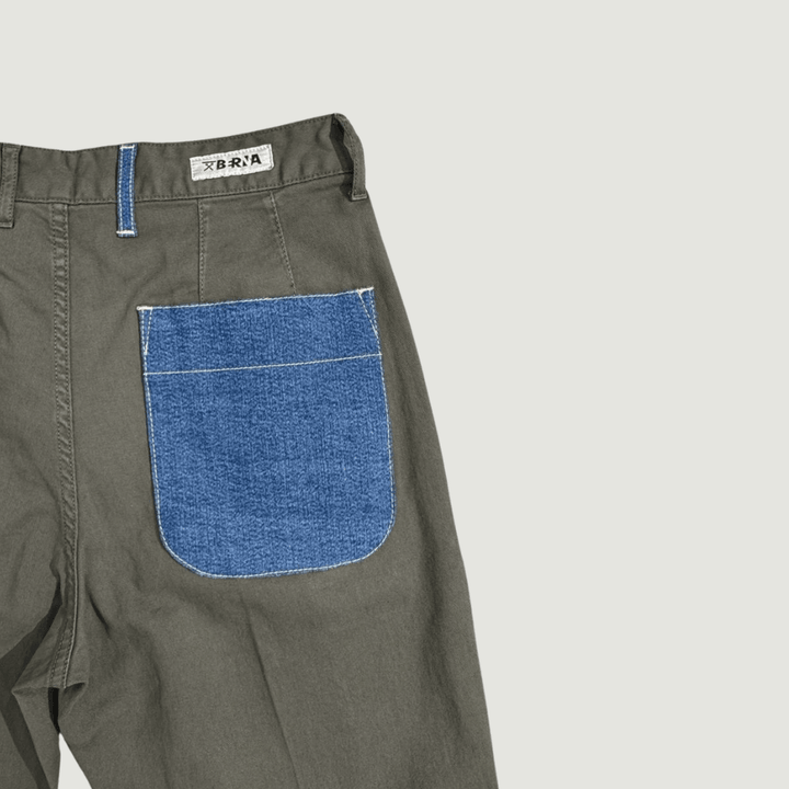 Pantalone Berna verde  tasca jeans