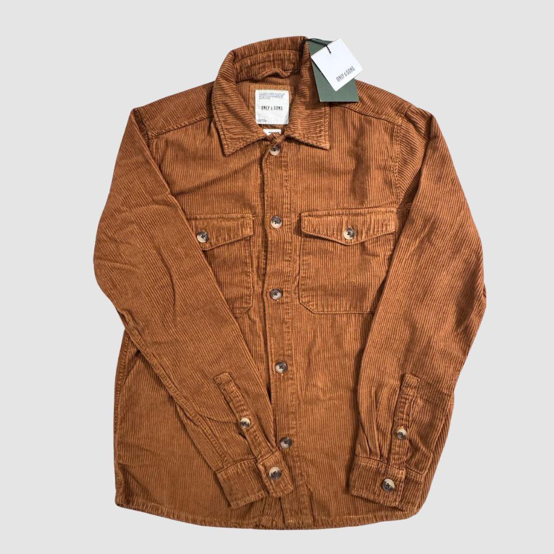 Overshirt in Velluto Arancio