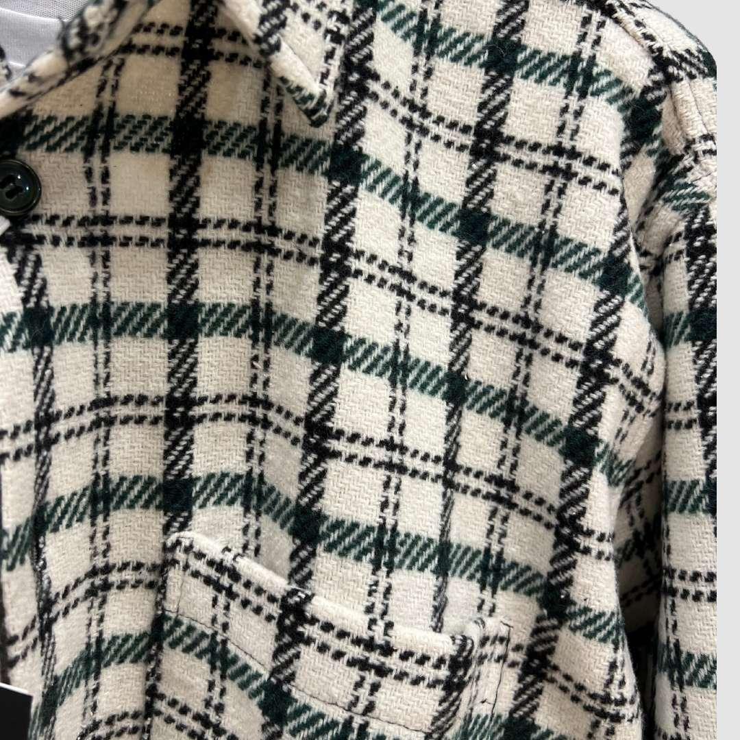 Camicia Scacco Panna Verde